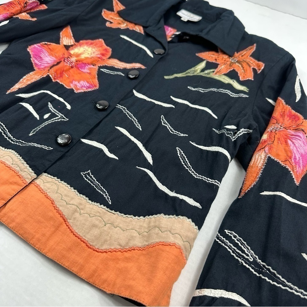 Nouveau Monde By Kaktus Floral Blazer Jacket, M - Picture 5 of 13